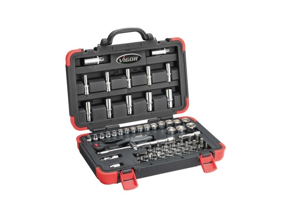 VIGOR Bit- und Steckschlüsselsatz "V2305N" 3/8", I im Koffer