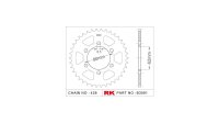 RK Kettenrad "3091" 428, Stahl, silber 51...
