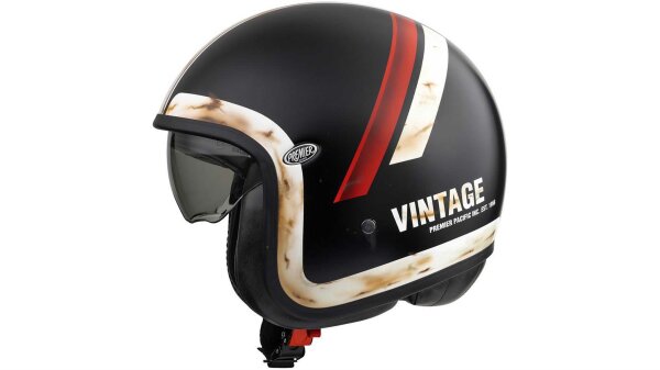 PREMIER Jethelm "Jet Vintage", Innenliegendes, getöntes Visi