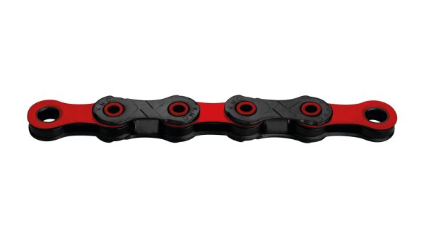 KMC Kette "DLC12" 12-fach, 1/2" x 11/128", 126 Gli schwarz / rot