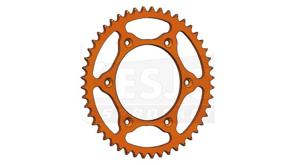 ESJOT Kettenrad "32065" Superlight 520, Stahl. Ext 50 Zähne, oran
