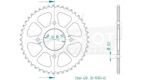 ESJOT Kettenrad "15103" 428, Stahl, schwarz 45...