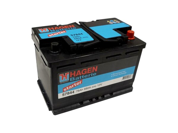 HAGEN Starterbatterie, Für PKW, DIN, 12V, gefüllt und gelade
