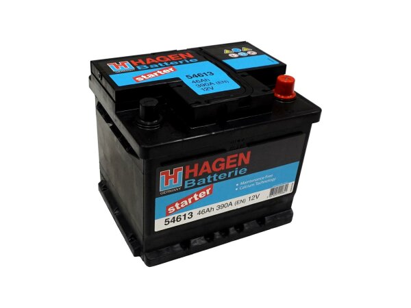 HAGEN Starterbatterie, Für PKW, DIN, 12V, gefüllt und gelade