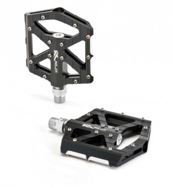 xlc mtb/trekking pedal pd-m12 alu, schwarz/silber
