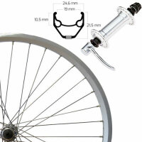 Vorderrad 26" silber SSP, ZAC 2000, Alunabe, Sspann,...