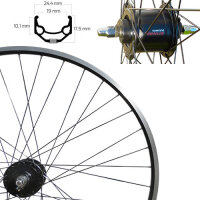 Vorderrad 28" schwarz, ZAC19, DH-3N31 schwarz,...