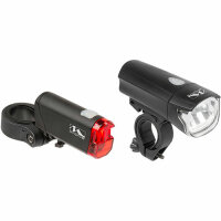 Batterie-Lampenset Atlas K 50, M-Wave, schwarz, mit K~,...