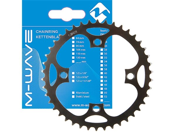 Kettenblatt E-Bike Bosch, Brose, 40Z, schwarz, Ø = 104mm, Messingschlager, 356205