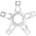 Carmina Adapter 5arm 2fach, 130/130 silber, TA, ET13022