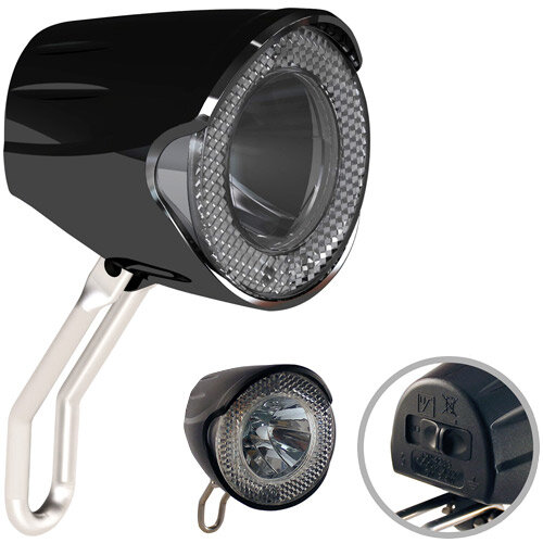 Dynamo-Scheinwerfer UN-4255, mit K~, Union, LED, schwarz, Marwi, 475255