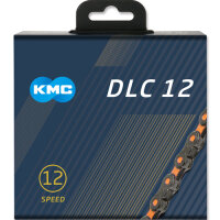 Kette KMC DLC12, 126 Glieder, schwarz/orange, Box, KMC,...