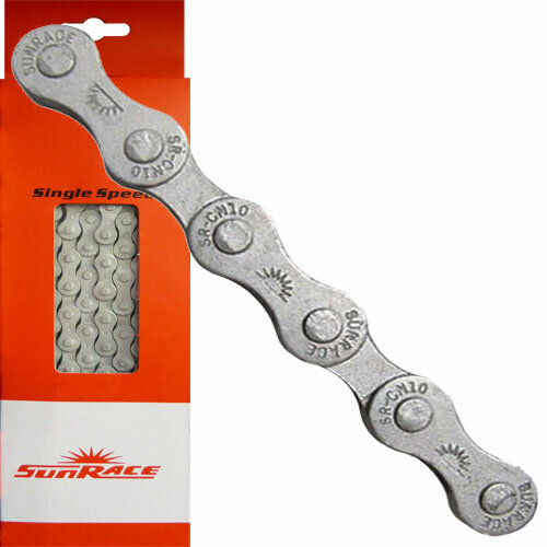 Kette Sunrace 1/2 x 1/8 1fach, Antirost 112 Glieder, grau, SunRace, CNS10-BOX DACRO