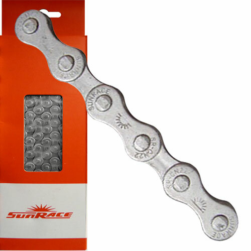 Kette Sunrace 1/2 x 3/32 1fach, S22 Antirost 112 Glieder, grau, SunRace, CNS22-BOX DACRO