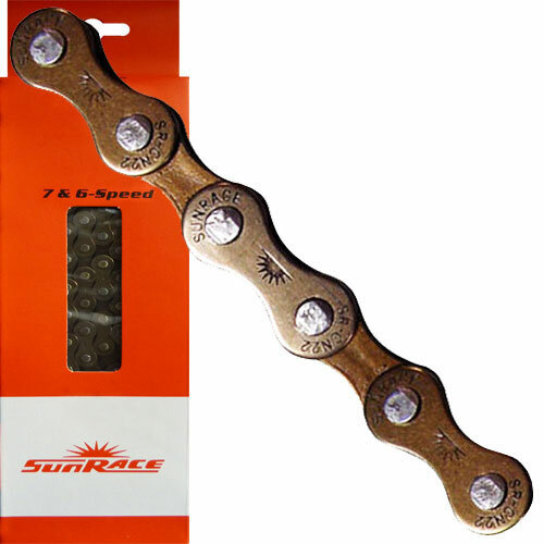 Kette Sunrace 1/2 x 3/32 6/7fach, M22 braun, 116 Glieder, SunRace, CNM22-BOX