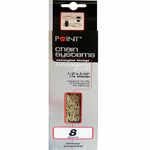 Kette 1/2 x 3/32 POINT 8fach, silber, 116 Glieder, Point, 10103001