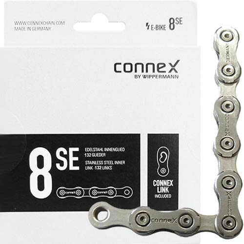 Kette Connex 8sE 6/7/8fach E-25, Nickel/Edelstahl 132 Glieder, silber, Connex, 2321-08SE-1320
