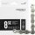 Kette Connex 8sE 6/7/8fach E-25, Nickel/Edelstahl 132 Glieder, silber, Connex, 2321-08SE-1320