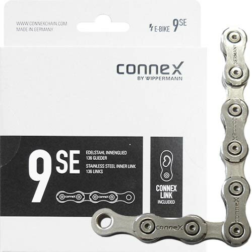 Kette Connex 9sE 9fach E-25, Nickel/Edelstahl 136 Glieder, silber, Connex, 2321-09SE-1360