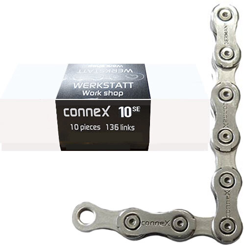 Kette Connex 10sE 10fach E-25, 10 Stück, Nickel/Edelstahl 136 Glieder, silber, Werkstatt, Connex, 2331-10SE-1360