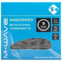 Kette M-Wave 9fach, 1/2 x 11/128, 116 Glieder, grau, Messingschlager, 301902