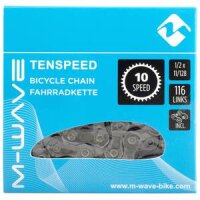 Kette M-Wave 10fach, 1/2 x 11/128, 116 Glieder, grau, Messingschlager, 301901