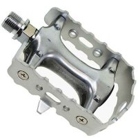 Pedale MTB, Alu-Alu, Rahmen silber, Messingschlager, 311024
