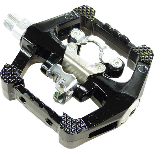 Pedale WAM D10 schwarz, einseitig Clip, Messingschlager, 313460