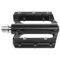 Pedale BMX 9/16" Alu schwarz, Flat, Messingschlager, 313315