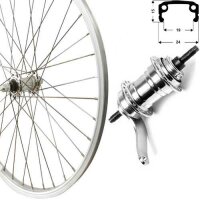 Hinterrad 20" Rücktritt silber, Kasten-Alu,...
