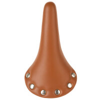 Sattel mit Nieten, Unisex, braun, Messingschlager, 251050