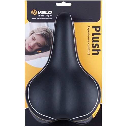 Sattel Velo Plush, Unisex, Tour-UNI, schwarz/grau, Velo, 250190