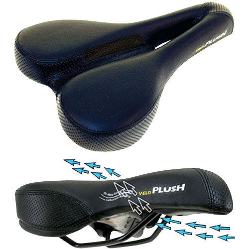 Sattel Velo, Damen, DEEP CHANNEL Trekking, schwarz, Velo, 250199