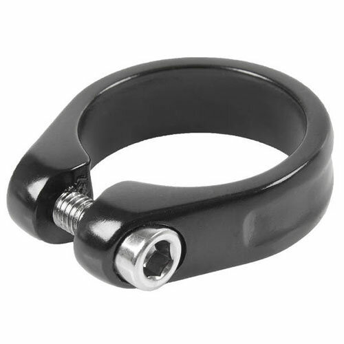 Sattelstützklemme , ø = 31,8mm, schwarz mit Inbus-Schraube, Messingschlager, 250938