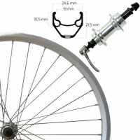 Hinterrad 28" FW-SSP silber, ZAC 2000, Alunabe...