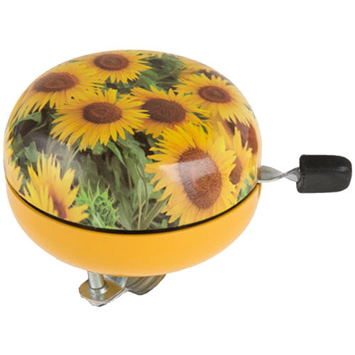 Glocke 2-klang 80mm, Sonnenblume, Messingschlager, 420308