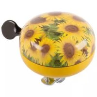 Glocke 2-klang 80mm, Sonnenblume, Messingschlager, 420308