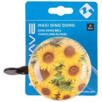 Glocke 2-klang 80mm, Sonnenblume, Messingschlager, 420308