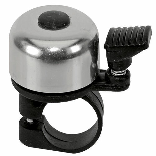 Glocke Mini  Alu, silber, metrischer Schraube, Messingschlager, 420127