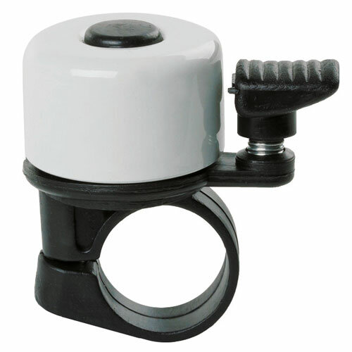 Glocke Mini  Stahl, metrischer Schraube weiß, Messingschlager, 420022