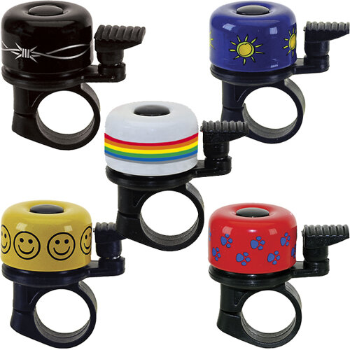 Glocke Mini Stahl, farbig sortiert, Messingschlager, 420030