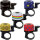 Glocke Mini Stahl, farbig sortiert, Messingschlager, 420030
