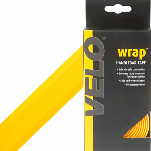Lenkerband Velo Colour, Karton mit Stopfen, gelb, Messingschlager, 410806