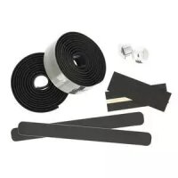 Lenkerband Velo Kork/Gel, Karton mit Stopfen, schwarz, Messingschlager, 410270