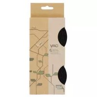 Lenkerband Velo Kork/Gel, Karton mit Stopfen, schwarz, Messingschlager, 410270