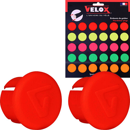 Lenkerstopfen Velox, Karte, neonrot, Velox, V027K805C