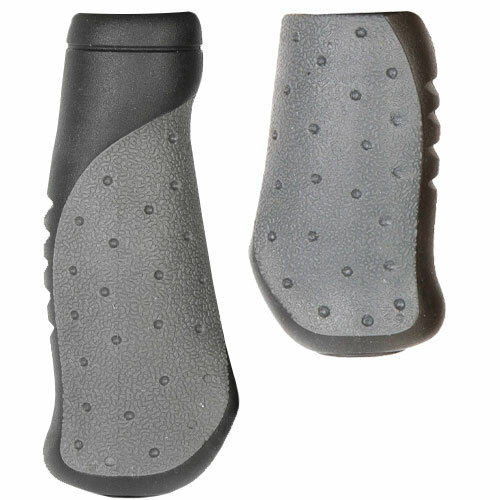 Griffe Velo Ergogel D2, Paar 135/135mm, schwarz-grau, Messingschlager, 410376