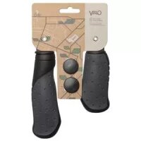 Griffe Velo Ergogel D2, Paar 135/92 mm, schwarz-grau, Messingschlager, 410377