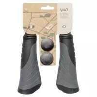 Griffe Velo Ergogel D3 (Gel), Paar 135/135 mm, schwarz-grau, Messingschlager, 410450