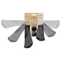 Griffe Velo Ergogel D3, Paar 135/92 mm, schwarz/grau, Messingschlager, 410451